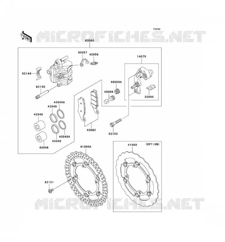 FREIN AVANT Kawasaki TOUT-TERRAIN 250 2007 KX250F  KX250T7F