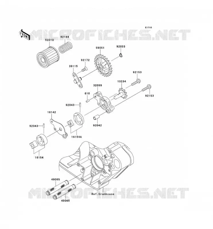 POMPE A HUILE Kawasaki TOUT-TERRAIN 250 2007 KX250F  KX250T7F
