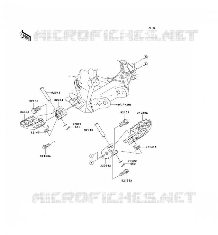 REPOSE PIED Kawasaki TOUT-TERRAIN 250 2007 KX250F  KX250T7F