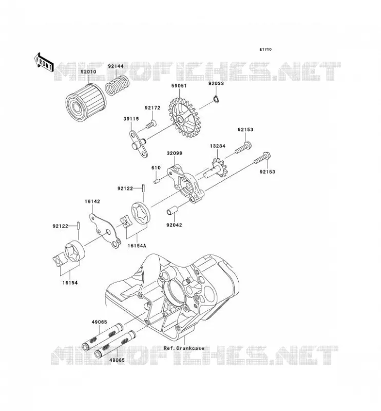 POMPE A HUILE Kawasaki TOUT-TERRAIN 250 2008 KX250F  KX250T8F