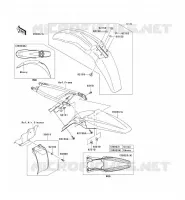 GARDE BOUE pour Kawasaki KX250F 2009