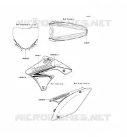 STICKER(GREEN) pour Kawasaki KX250F 2009