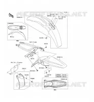 GARDE BOUE pour Kawasaki KX250F 2009
