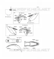 STICKER(EBONY)(AS) pour Kawasaki KX250F 2009