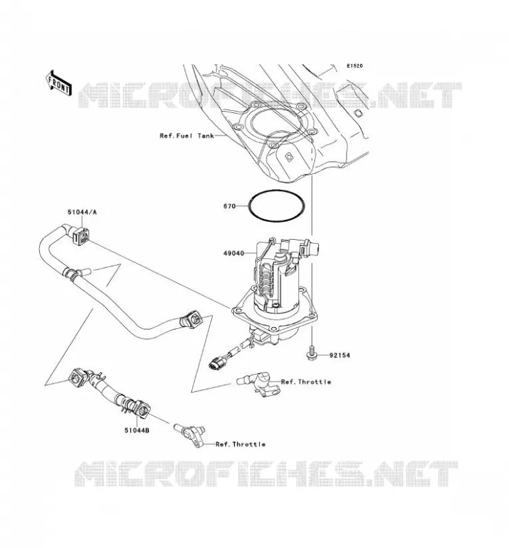 POMPE A ESSENCE Kawasaki TOUT-TERRAIN 250 2013 KX250F  KX250ZDF