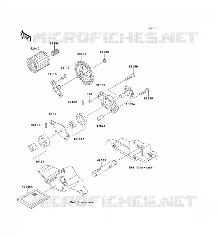 POMPE A HUILE Kawasaki TOUT-TERRAIN 250 2013 KX250F  KX250ZDF