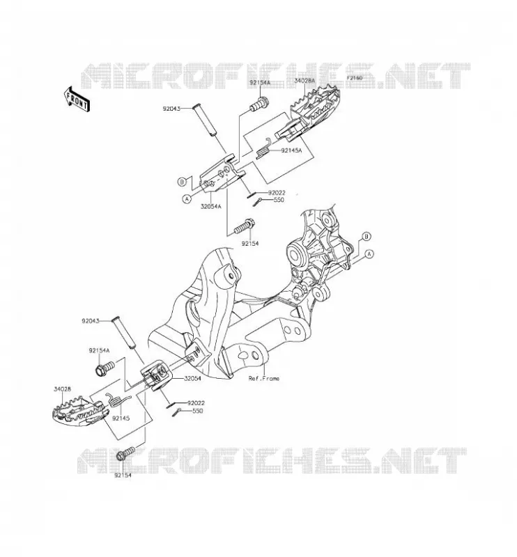 REPOSE PIED Kawasaki TOUT-TERRAIN 250 2015 KX250F  KX250ZFF