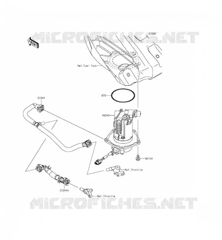 POMPE A ESSENCE Kawasaki TOUT-TERRAIN 250 2016 KX250F  KX250ZGF