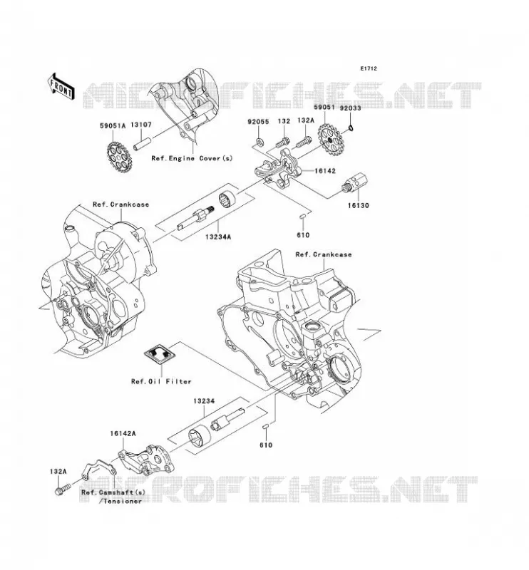 POMPE A HUILE Kawasaki TOUT-TERRAIN 450 2006 KX450F  KX450D6F