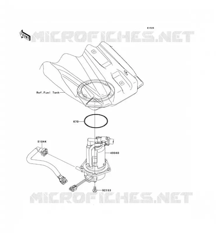 POMPE A ESSENCE Kawasaki TOUT-TERRAIN 450 2009 KX450F  KX450E9F