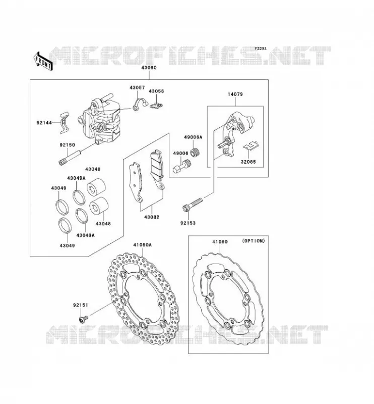 FREIN AVANT Kawasaki TOUT-TERRAIN 450 2009 KX450F  KX450E9F