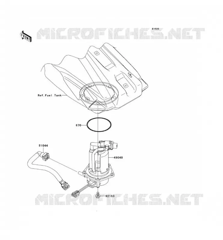POMPE A ESSENCE Kawasaki TOUT-TERRAIN 450 2009 KX450F  KX450E9F