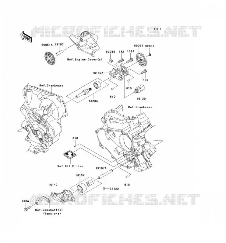 POMPE A HUILE Kawasaki TOUT-TERRAIN 450 2009 KX450F  KX450E9F
