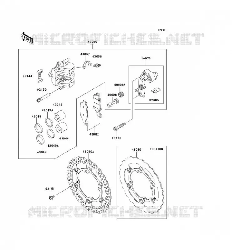FREIN AVANT Kawasaki TOUT-TERRAIN 450 2010 KX450F  KX450EAF