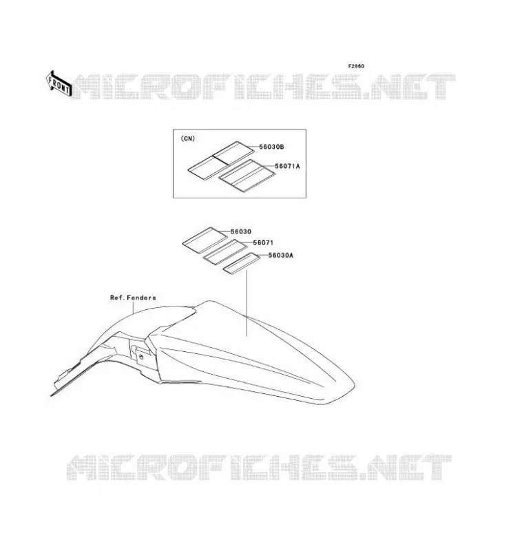 LABEL Kawasaki TOUT-TERRAIN 450 2010 KX450F  KX450EAF