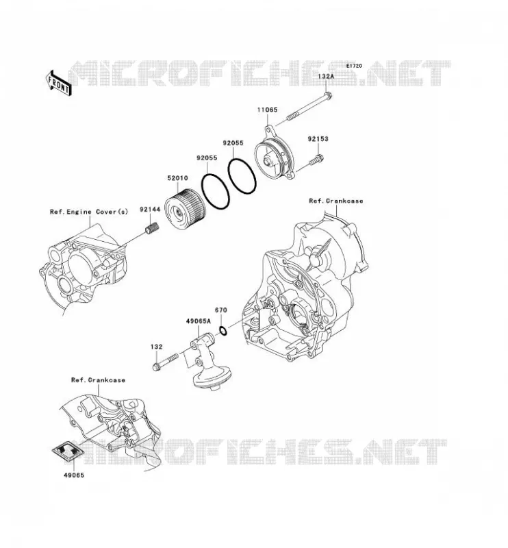 FILTRE &Agrave; HUILE Kawasaki TOUT-TERRAIN 450 2011 KX450F  KX450EBF