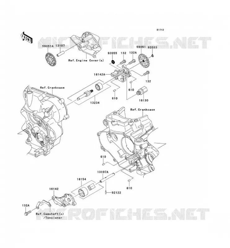 POMPE A HUILE Kawasaki TOUT-TERRAIN 450 2012 KX450F  KX450FCF
