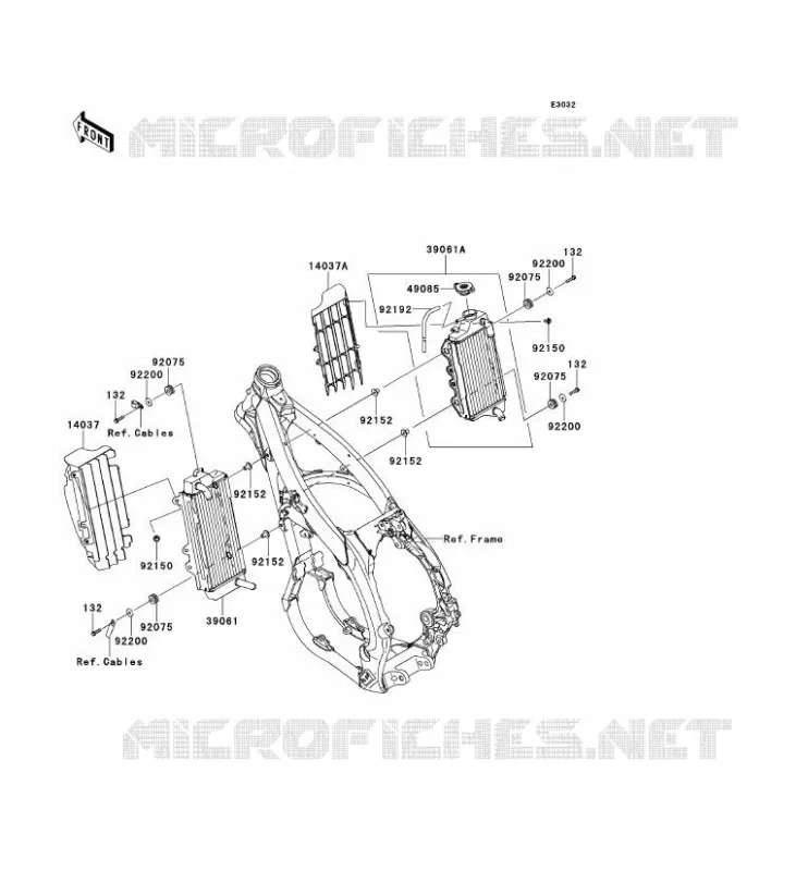 RADIATEUR Kawasaki TOUT-TERRAIN 450 2012 KX450F  KX450FCF