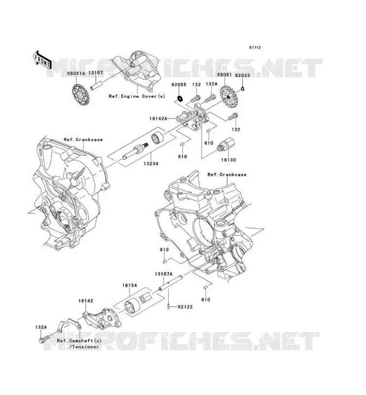 POMPE A HUILE Kawasaki TOUT-TERRAIN 450 2013 KX450F  KX450FDF