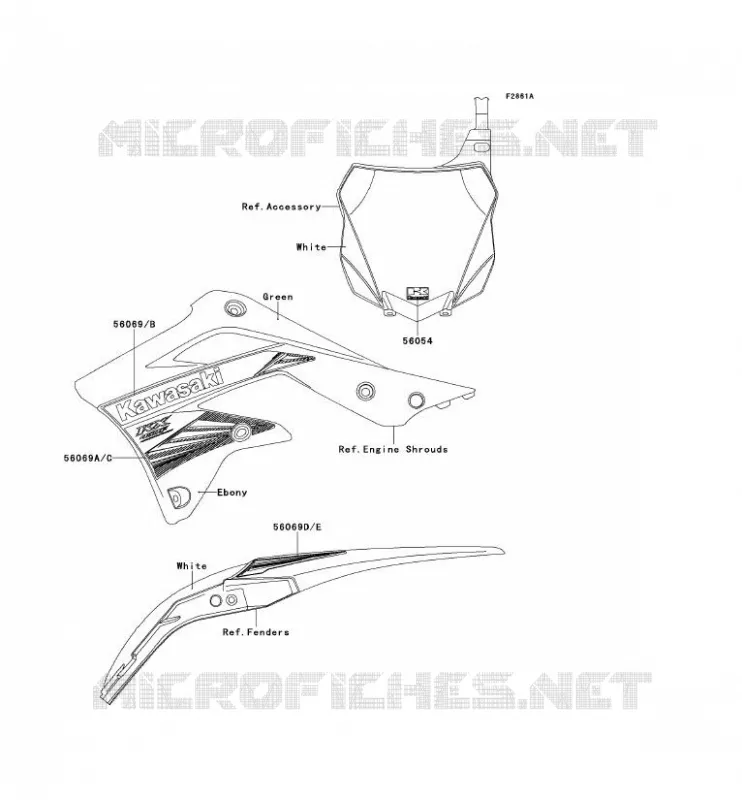 STICKER Kawasaki TOUT-TERRAIN 450 2014 KX450F  KX450FEF