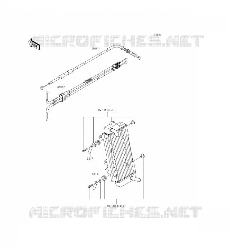 CABLES Kawasaki TOUT-TERRAIN 450 2015 KX450F  KX450FFF