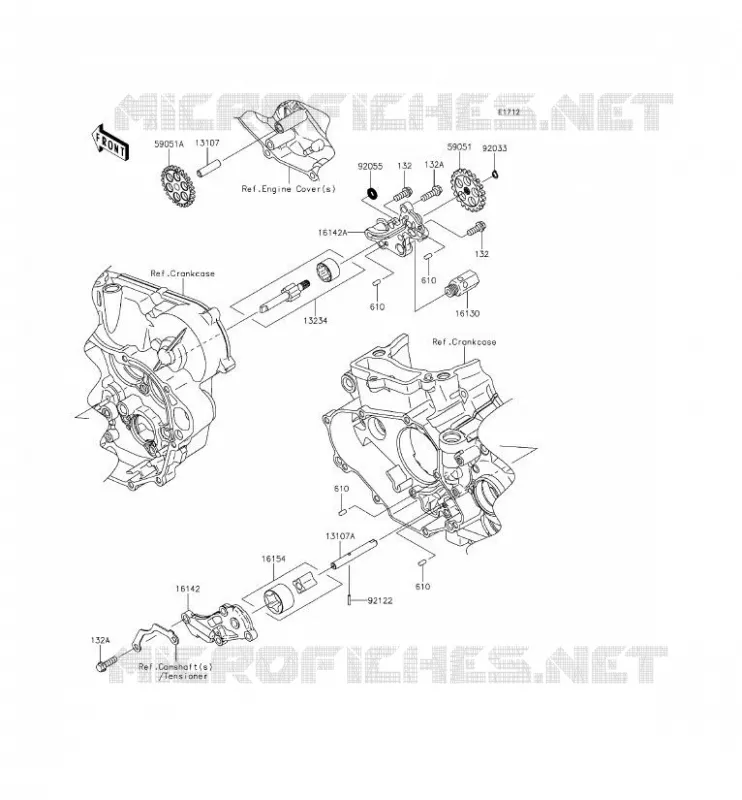 POMPE A HUILE Kawasaki TOUT-TERRAIN 450 2015 KX450F  KX450FFF