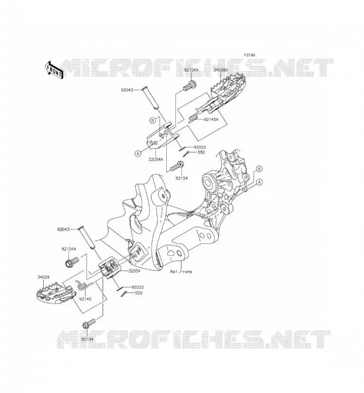 REPOSE PIED Kawasaki TOUT-TERRAIN 450 2015 KX450F  KX450FFF