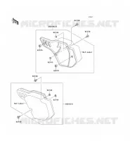 CACHE LAT&Eacute;RAL pour Kawasaki KX500 1989