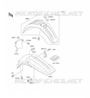 GARDE BOUE pour Kawasaki KX500 1989