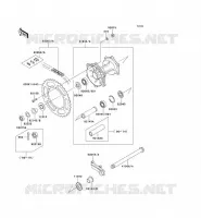 MOYEU ARRIERE pour Kawasaki KX500 1989
