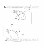 CACHE LAT&Eacute;RAL pour Kawasaki KX500 1998