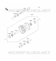 MOYEU AVANT pour Kawasaki KX500 1998