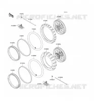 ROUE/PNEUS pour Kawasaki KX500 1998