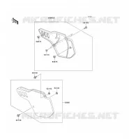 CACHE LAT&Eacute;RAL pour Kawasaki KX500 1999
