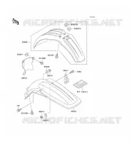 GARDE BOUE pour Kawasaki KX500 1999
