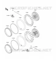 ROUE/PNEUS pour Kawasaki KX500 1999