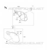 CACHE LAT&Eacute;RAL pour Kawasaki KX500 2001
