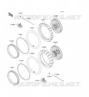 ROUE/PNEUS pour Kawasaki KX500 2001