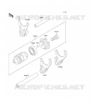BARILLET/FOURCHETTE pour Kawasaki KX500 1990