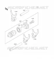 BARILLET/FOURCHETTE pour Kawasaki KX500 1990