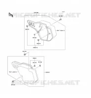 CACHE LAT&Eacute;RAL pour Kawasaki KX500 1992