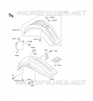 GARDE BOUE pour Kawasaki KX500 1992