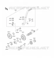MECANISME DE KICK pour Kawasaki KX500 1992