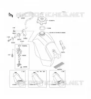 RESERVOIR CARBURANT pour Kawasaki KX500 1992