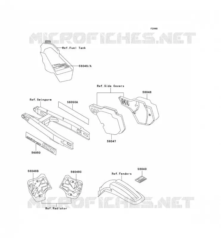 LABEL Kawasaki TOUT-TERRAIN 500 1992 KX500  KX500-E4
