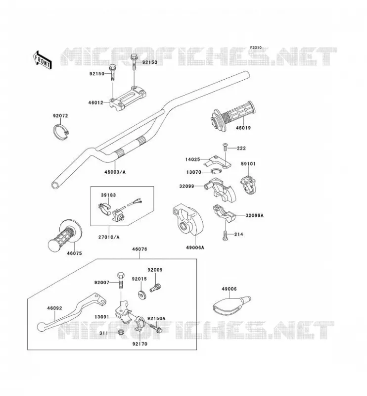 GUIDON Kawasaki TOUT-TERRAIN 500 1995 KX500  KX500-E7