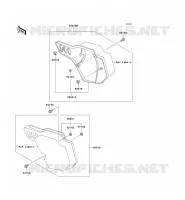 CACHE LAT&Eacute;RAL pour Kawasaki KX500 1995