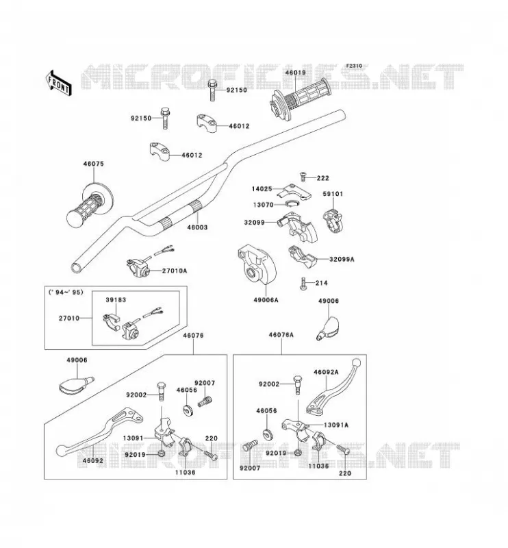 GUIDON Kawasaki TOUT-TERRAIN 60 1995 KX60  KX60-B11