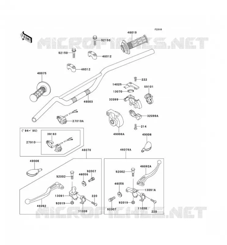 GUIDON Kawasaki TOUT-TERRAIN 60 1996 KX60  KX60-B12