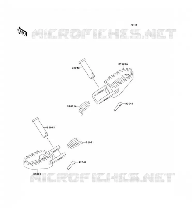 REPOSE PIED Kawasaki TOUT-TERRAIN 60 1998 KX60  KX60-B14
